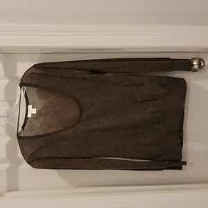 Loft Brown see through sweater with scoop neck. Light weight. Great condition